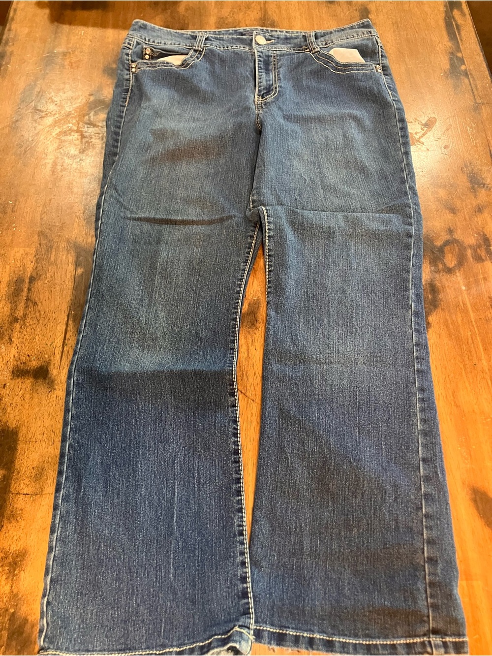 Bandolino Women's Flare Jeans - Dark Blue Denim